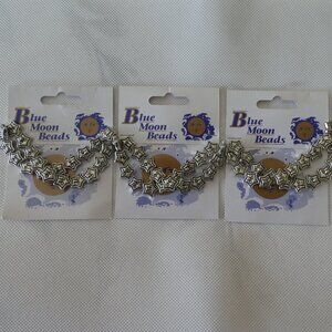Blue Moon 60 Silver Tone Star Beads